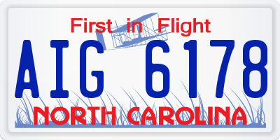 NC license plate AIG6178