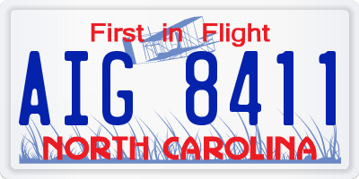NC license plate AIG8411