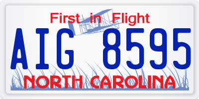 NC license plate AIG8595