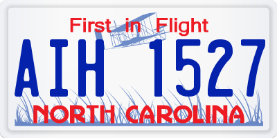 NC license plate AIH1527