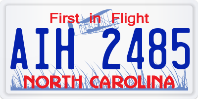 NC license plate AIH2485