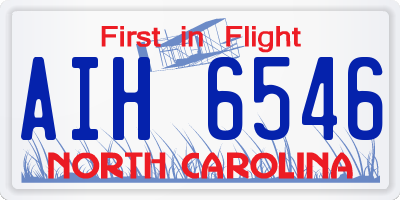 NC license plate AIH6546