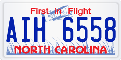 NC license plate AIH6558