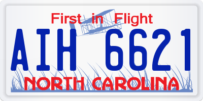 NC license plate AIH6621