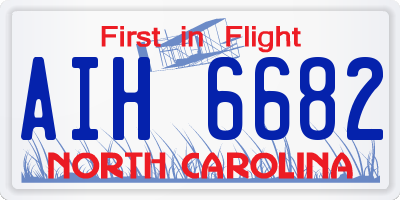 NC license plate AIH6682