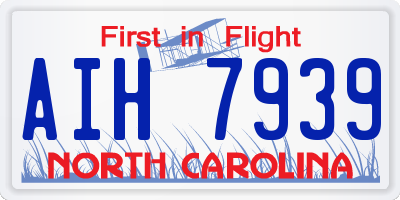 NC license plate AIH7939