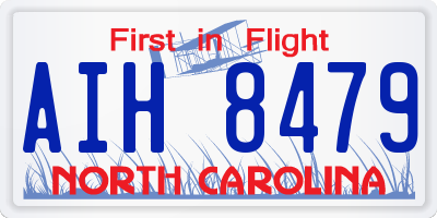 NC license plate AIH8479