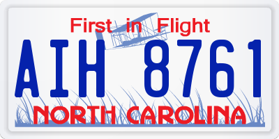 NC license plate AIH8761