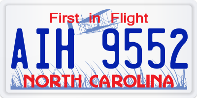 NC license plate AIH9552