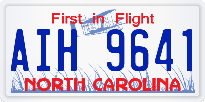 NC license plate AIH9641