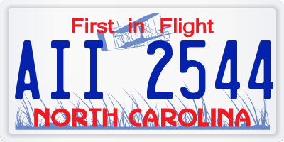 NC license plate AII2544