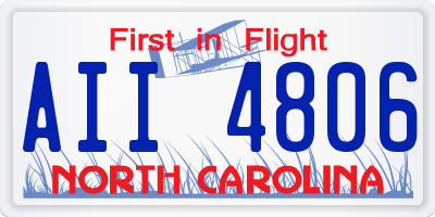 NC license plate AII4806