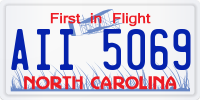 NC license plate AII5069