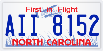 NC license plate AII8152