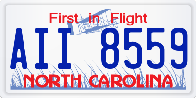NC license plate AII8559