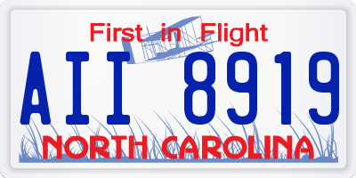 NC license plate AII8919