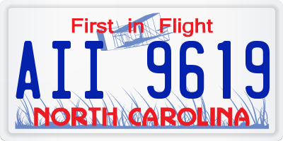 NC license plate AII9619