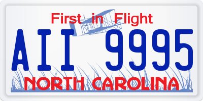 NC license plate AII9995