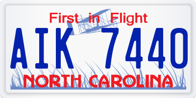 NC license plate AIK7440