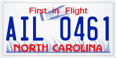 NC license plate AIL0461