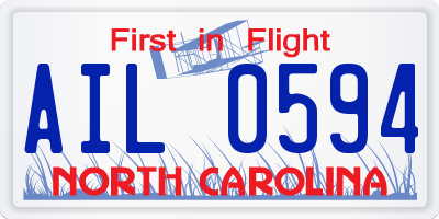 NC license plate AIL0594