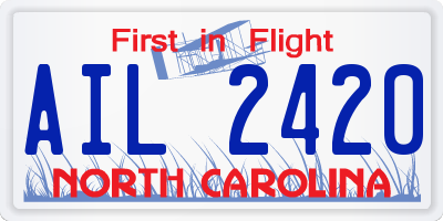 NC license plate AIL2420