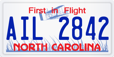 NC license plate AIL2842