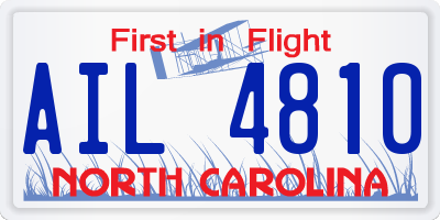 NC license plate AIL4810