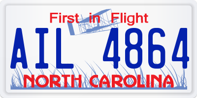 NC license plate AIL4864