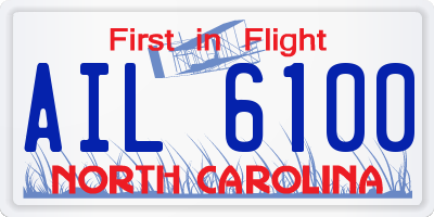 NC license plate AIL6100