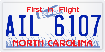 NC license plate AIL6107