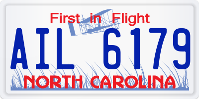 NC license plate AIL6179