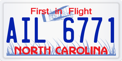 NC license plate AIL6771