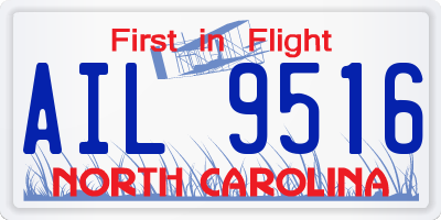 NC license plate AIL9516