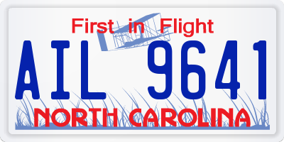 NC license plate AIL9641