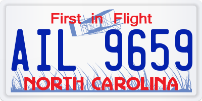 NC license plate AIL9659