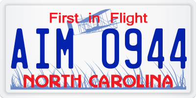 NC license plate AIM0944