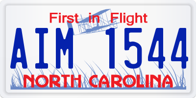 NC license plate AIM1544