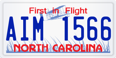 NC license plate AIM1566