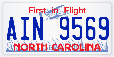NC license plate AIN9569