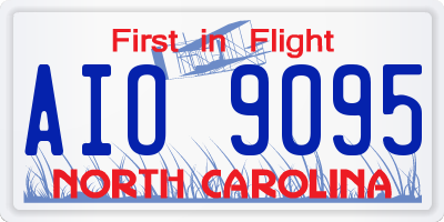 NC license plate AIO9095