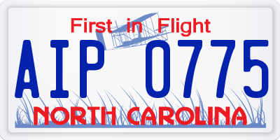 NC license plate AIP0775