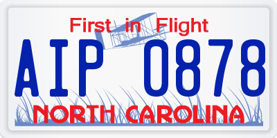 NC license plate AIP0878