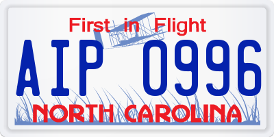 NC license plate AIP0996