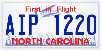 NC license plate AIP1220