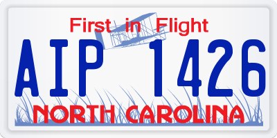 NC license plate AIP1426
