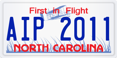 NC license plate AIP2011