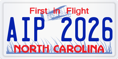 NC license plate AIP2026