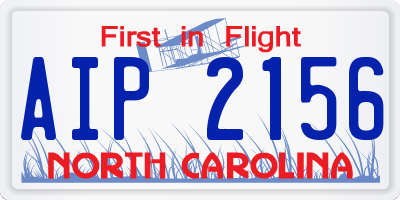 NC license plate AIP2156