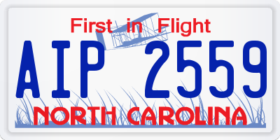 NC license plate AIP2559
